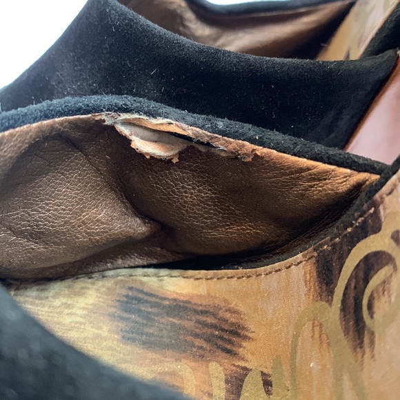 Sam Edelman Leather and Suede high Wedges 8.5 black - Picture 9 of 11